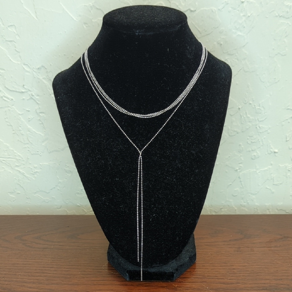 8 Other Reasons Nine Lives Rhodium Choker Lariat Necklace - Picture 3 of 8